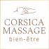 Logotype de l'institut Corsica Massage. Institut de bien être sur Propriano et ses alentours. Corsica Massage se déplace dans des villas de luxe.